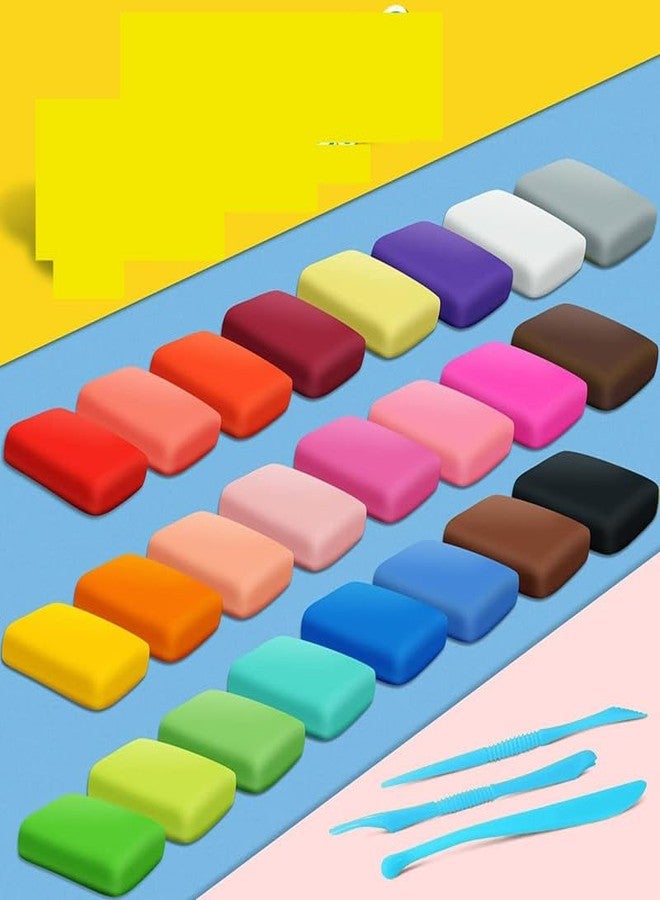 ECLET إيكليت (عبوة من 12 قطعة) طين يجف في الهواء، طين ناعم ملون للأطفال، أعمال فنية إبداعية، هدايا للأطفال - متعدد الألوان. مجموعة معجون طين رغوي مرن غير سام للأطفال مع أدوات. 0.136 - Image 1